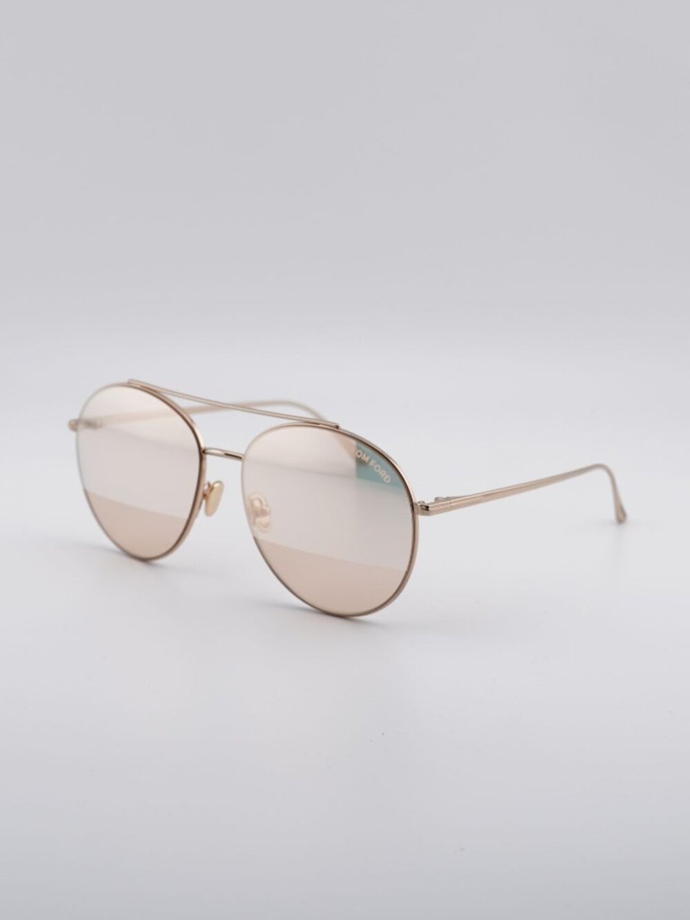 Tom Ford Cleo FT0757 28Z Sunglasses Gold Round Frame, Pink Lenses